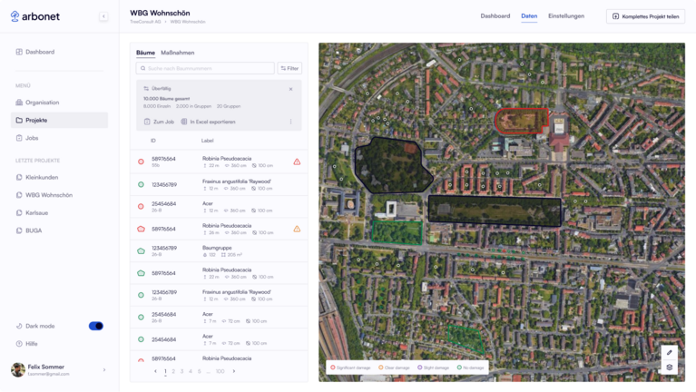 Baummanagement mit arbonet die Baumplattform